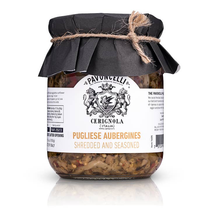 Pavoncelli Pittige Pugliese aubergines (19,4 oz) voor wholesale door Sweet Imports LLC