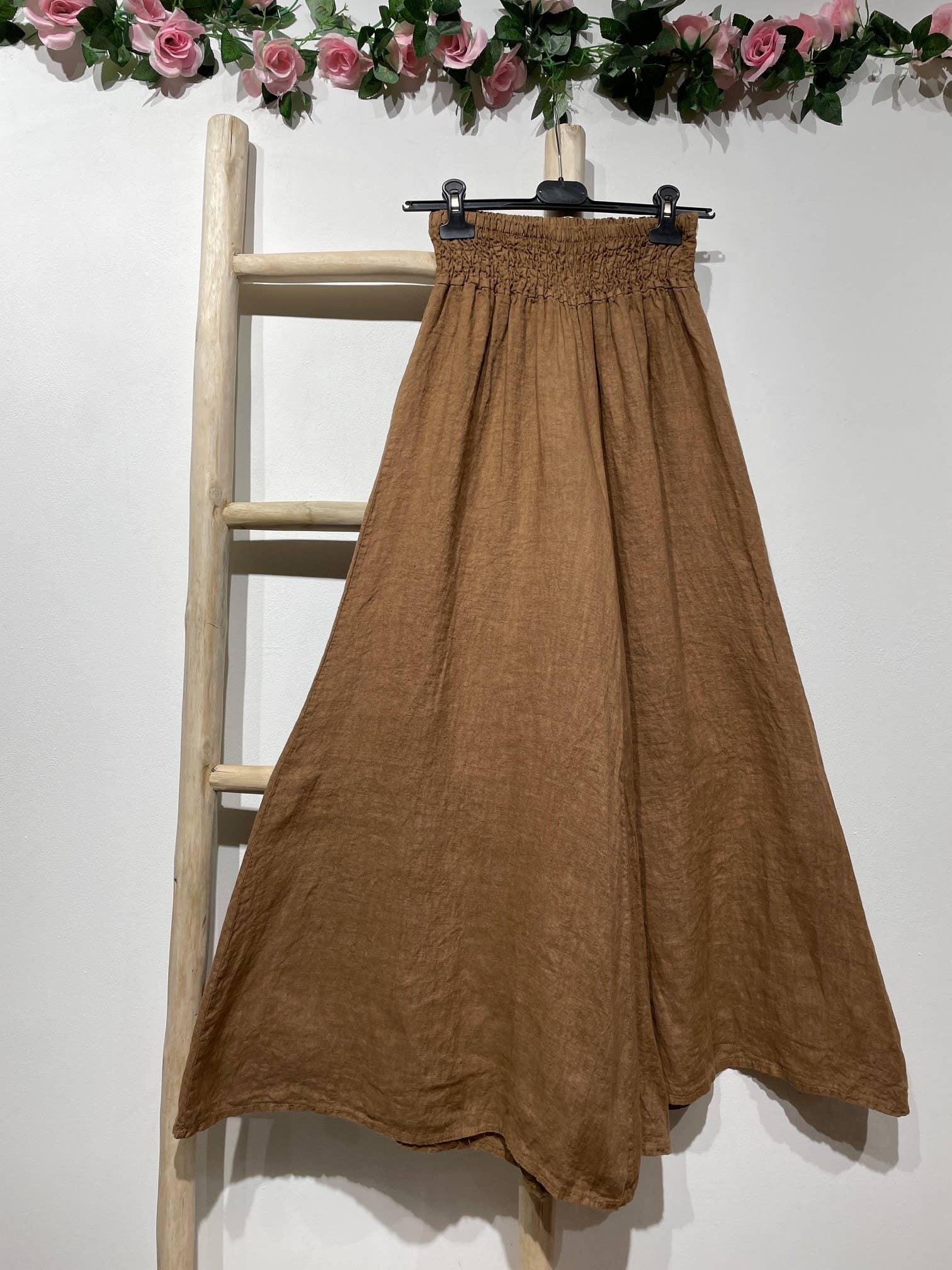 la maison des fibres naturelles - Wholesale Pants - Women's - Flared linen trousers 66031 100%LINEN53