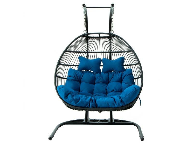 LeisureMod - Wholesale Egg Chair - Wicker 2 Person Double Folding Hanging Egg Swing Chair31