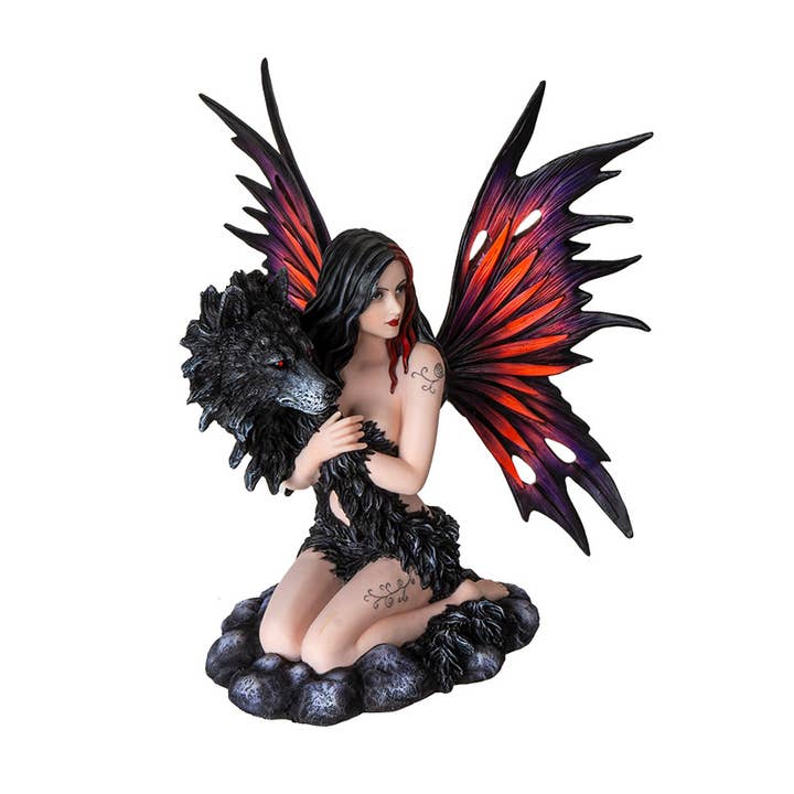 Pacific Trading - Venta al por mayor Figura decorativa - 16084 Hada con Lobo
