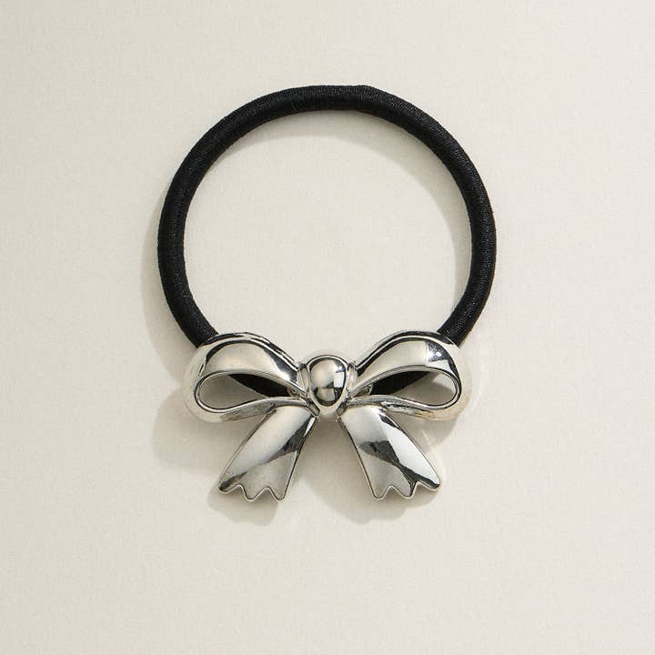 Lilla Haven - Wholesale Hair Tie - Metallic Bow Hair Tie1
