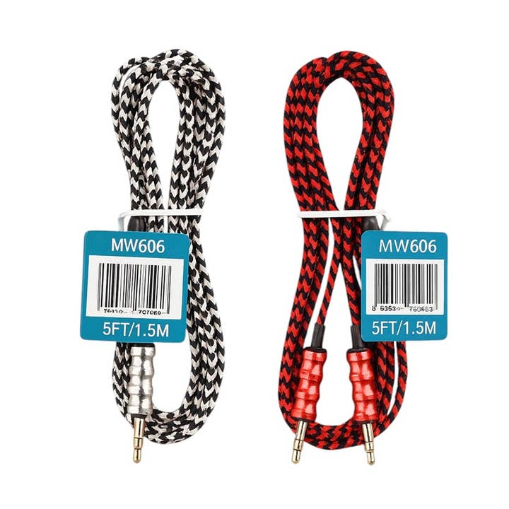 Hjälpkabel Tyg 5FT 1.5M MW606 för wholesale av Mighty Wireless