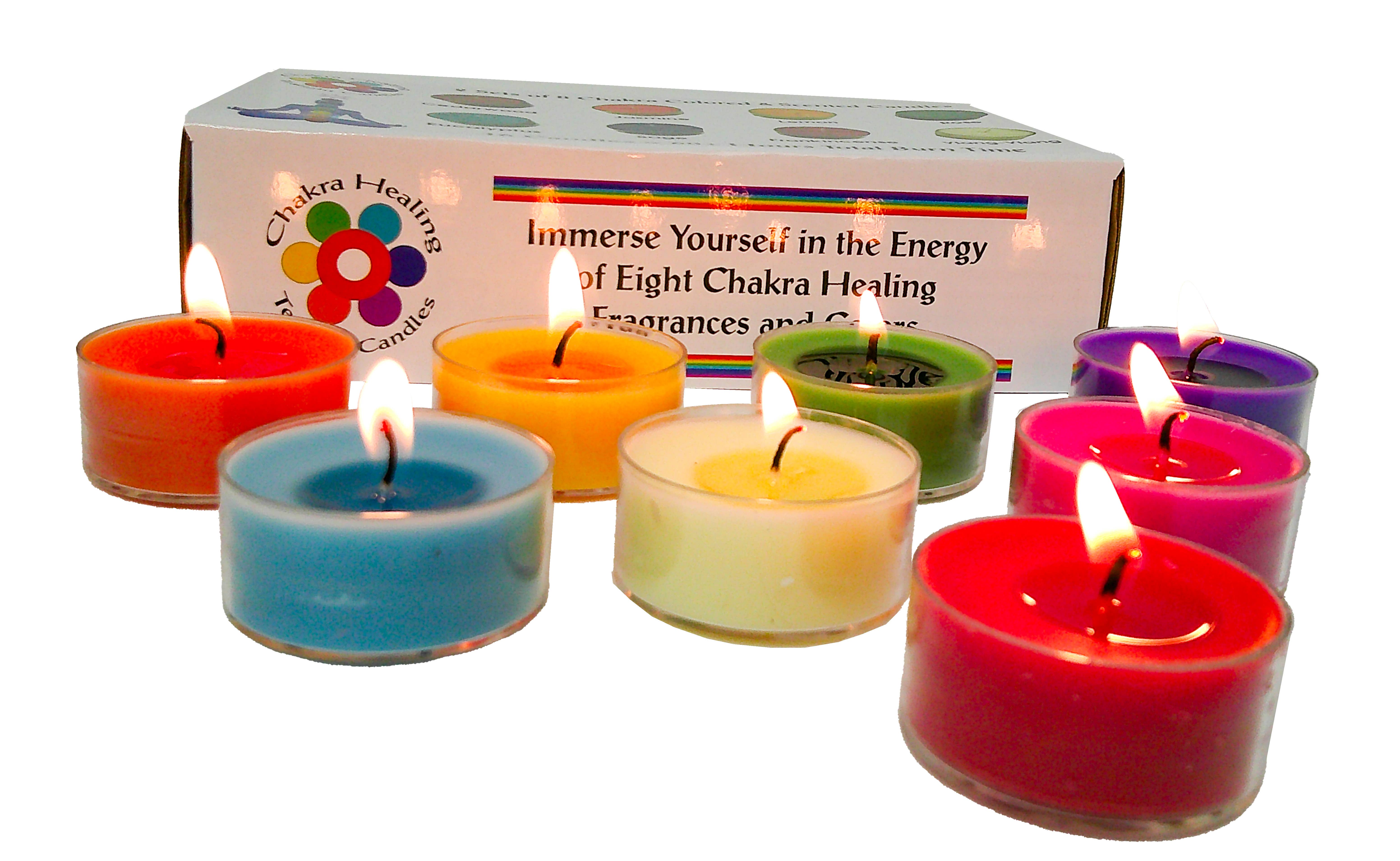 Deep Healing Light - Wholesale Meditation Supplies - Chakra Healing Tealight Candles, Scented and Colored Candles3