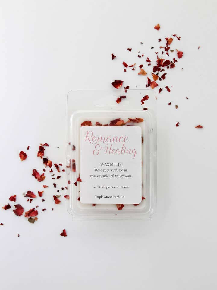 Romance & Healing Wax Melts for wholesale by Triple Moon Bath Co.