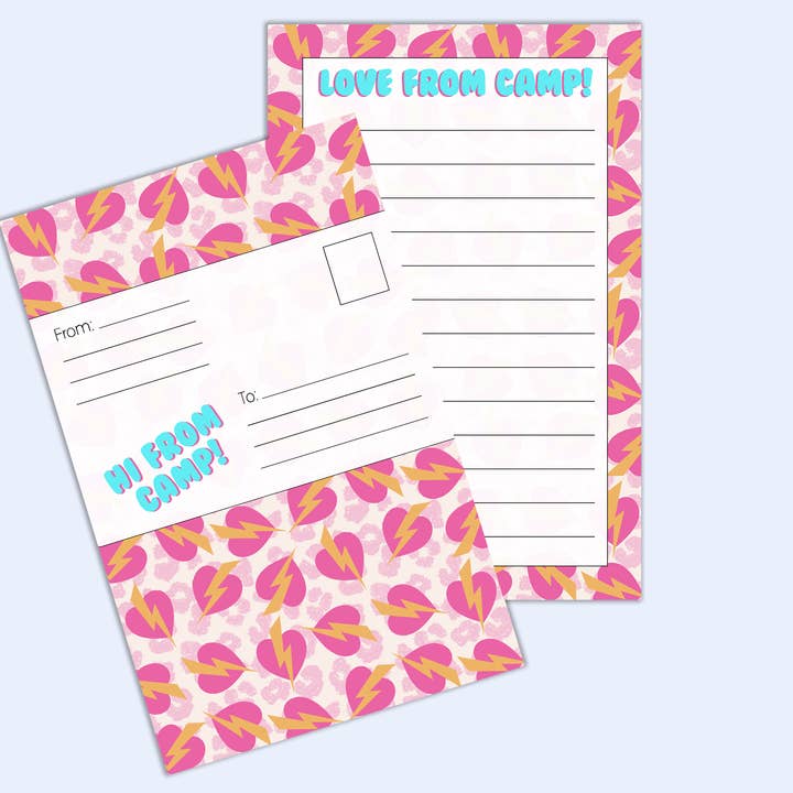 Camp Fold & Seal: Lightning Hearts - Set of 10 for wholesale by The Cornerstone Studio