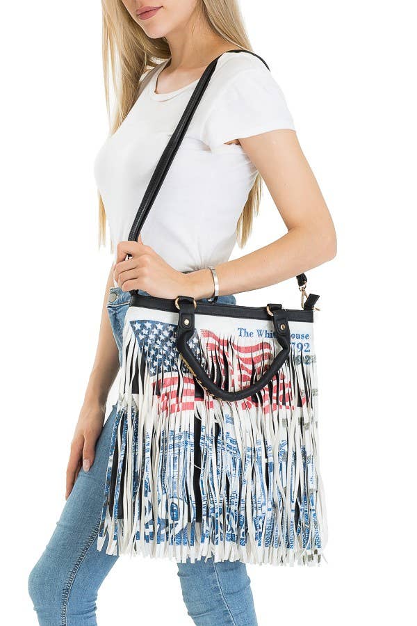 Cap Zone – Engroshandel Crossbodytaske – unisex – USA Vintage frynsede Boho taske samling3