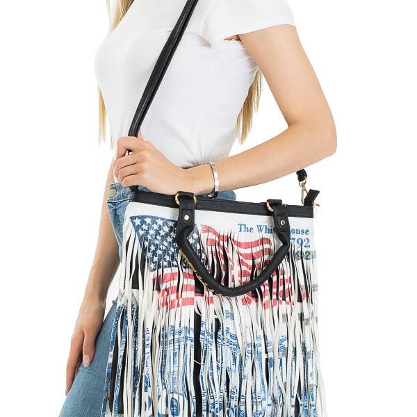 Cap Zone – Engroshandel Crossbodytaske – unisex – USA Vintage frynsede Boho taske samling3