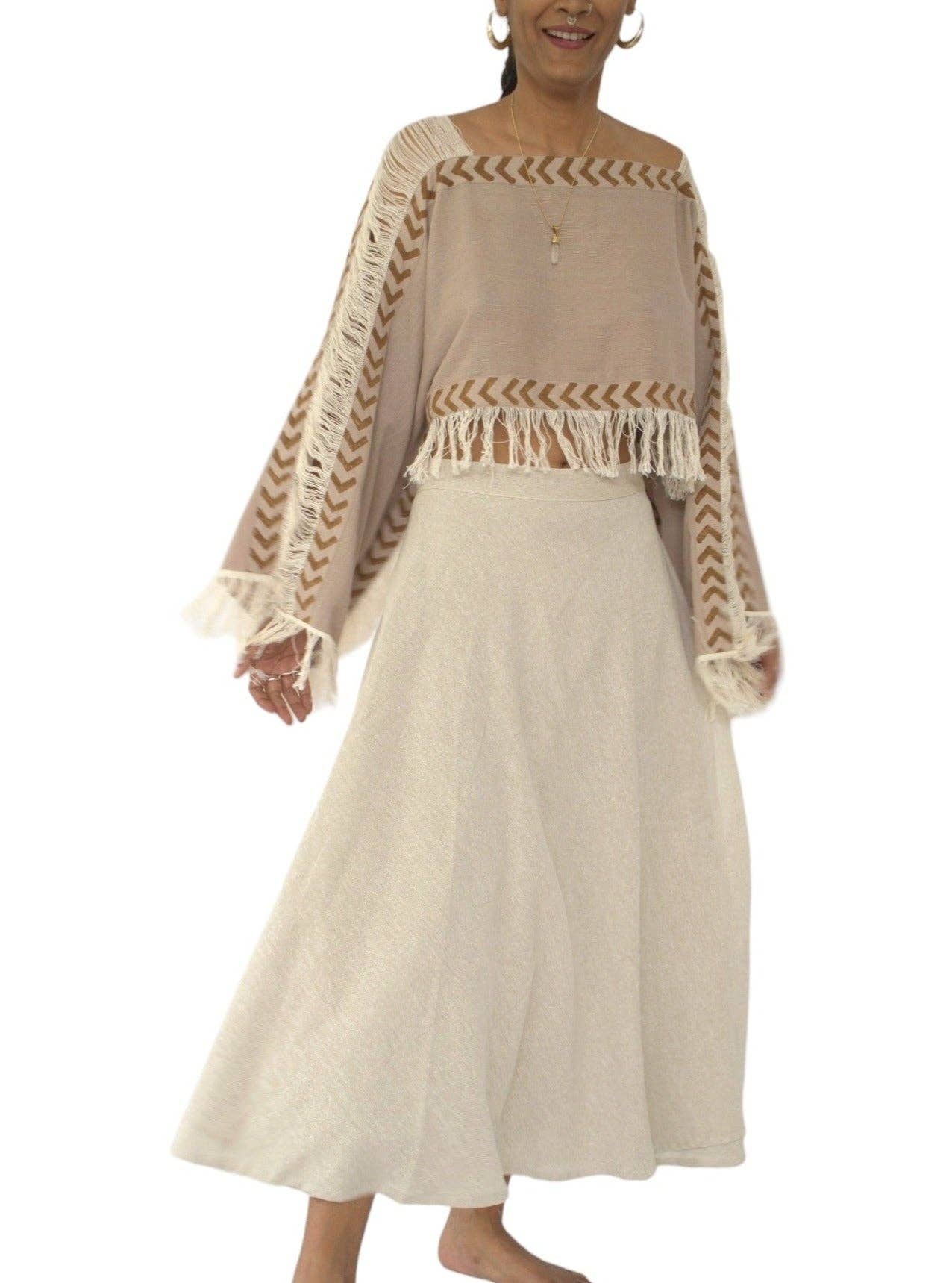 Sacred Ceremony - Wholesale Skirt - Women's - Organic Cotton Cool Sand Wrap Skirt4