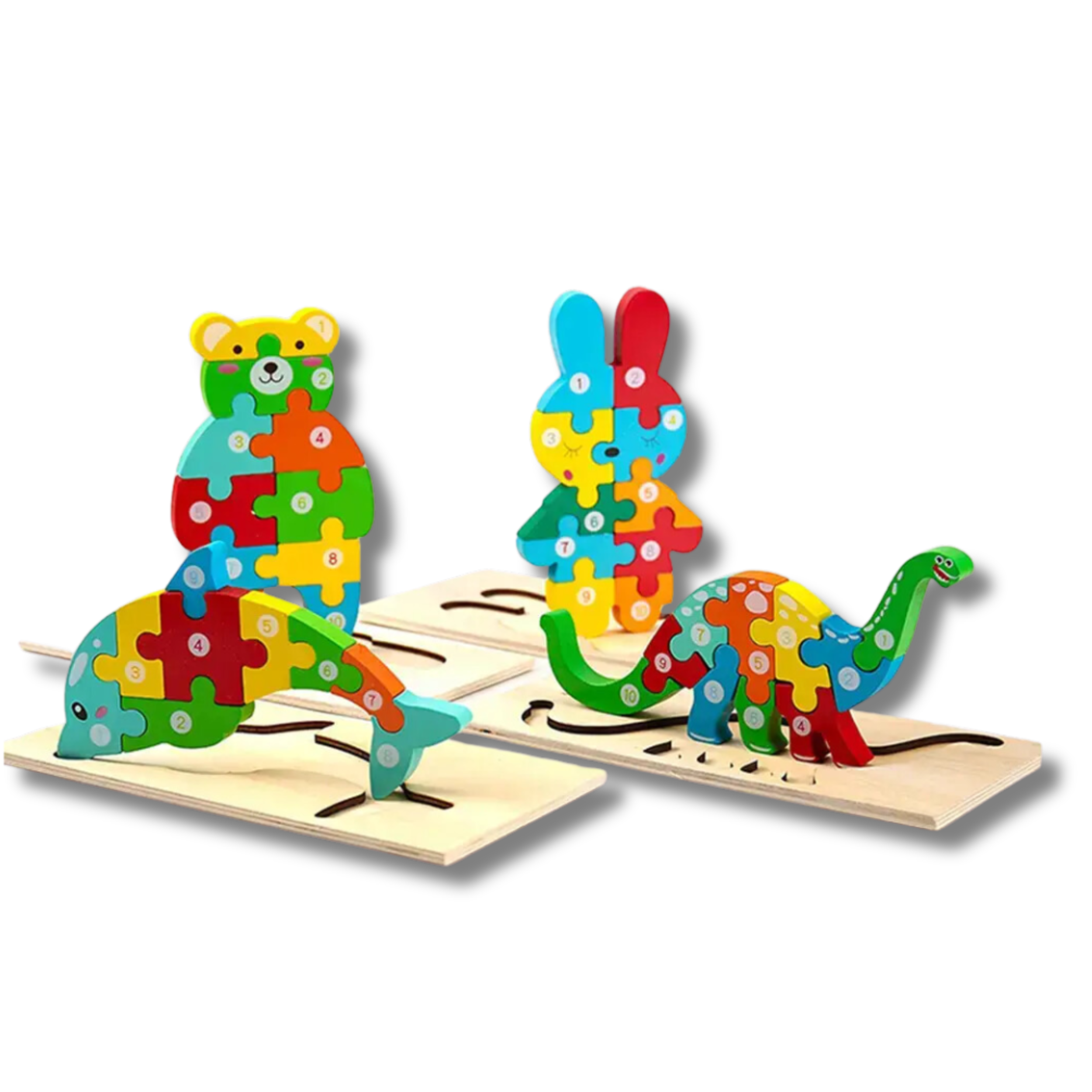 JSBlueRidge Toys - Wholesale Puzzle - Kids - Montessori Jigsaw Wooden Puzzles Kids Toy- Assorted3