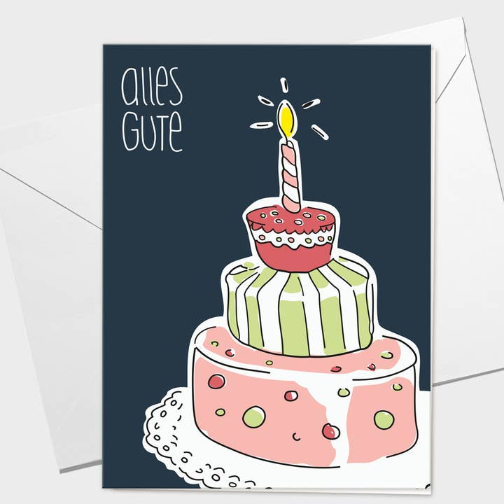 REMOVED BRAND - Wholesale Birthday Card - folding card cake birthday | Happy Card3