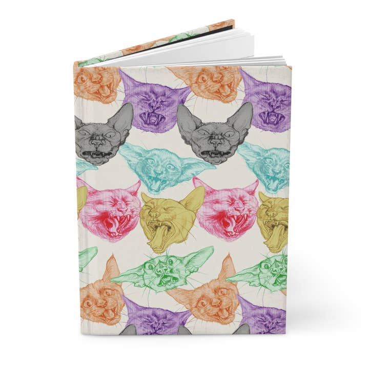 Silly Meme Cats Matte Hardcover Journal for wholesale by Asunder Bazaar