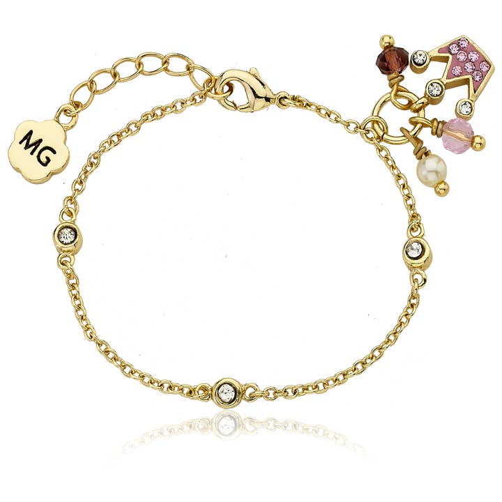 Bracciale a grappolo di cristallo per la vendita all'ingrosso da parte di Little Miss Twin Stars