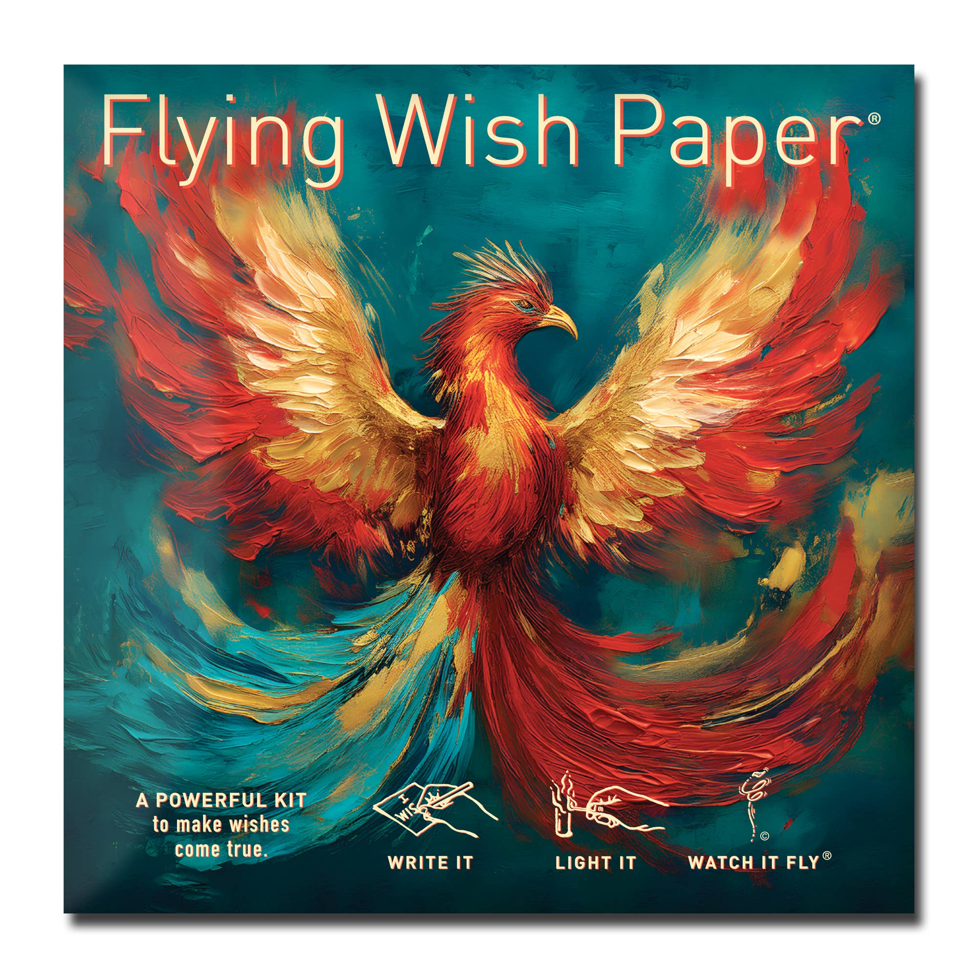 FLYING WISH PAPER ® - Wholesale Meditation supplies - PHOENIX — Flying Wish Paper® Standard Mini WISHING KIT™