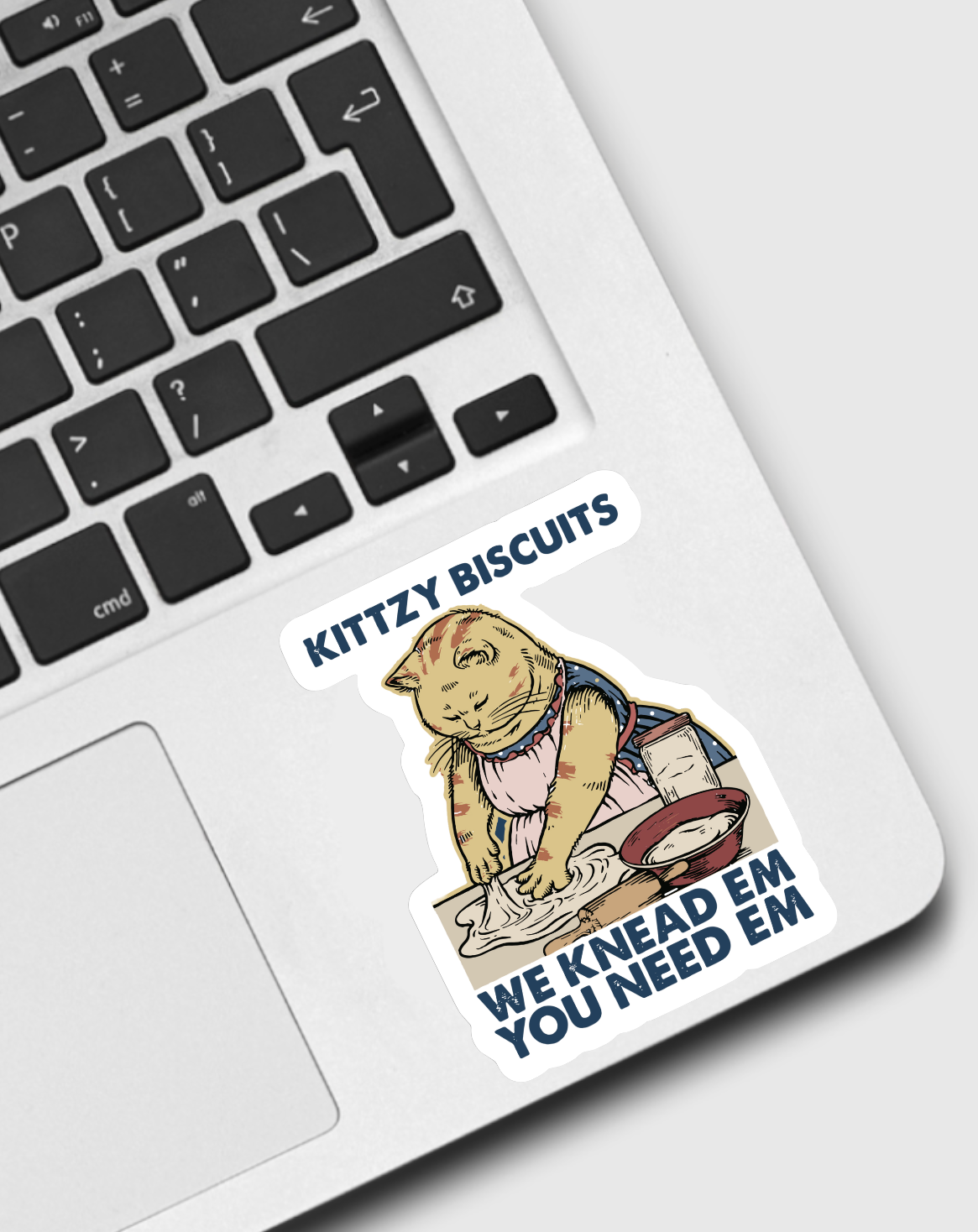 Ace the Pitmatian Co - Wholesale Sticker - Cat Biscuits We Knead Em Sticker1