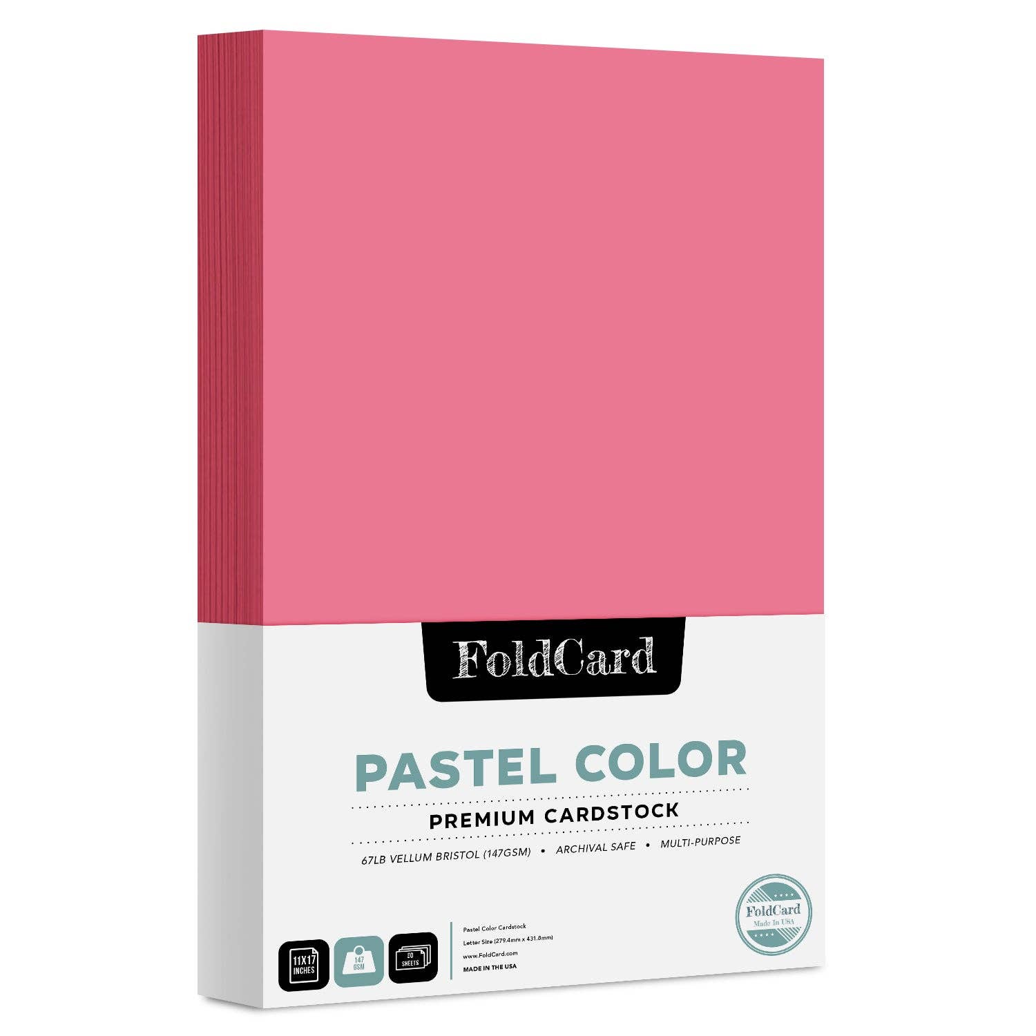 Fine Cardstock - Vente Matériels de bricolage - Papier cartonné couleur pastel de qualité supérieure — 11 x 17 — 50 feuilles2