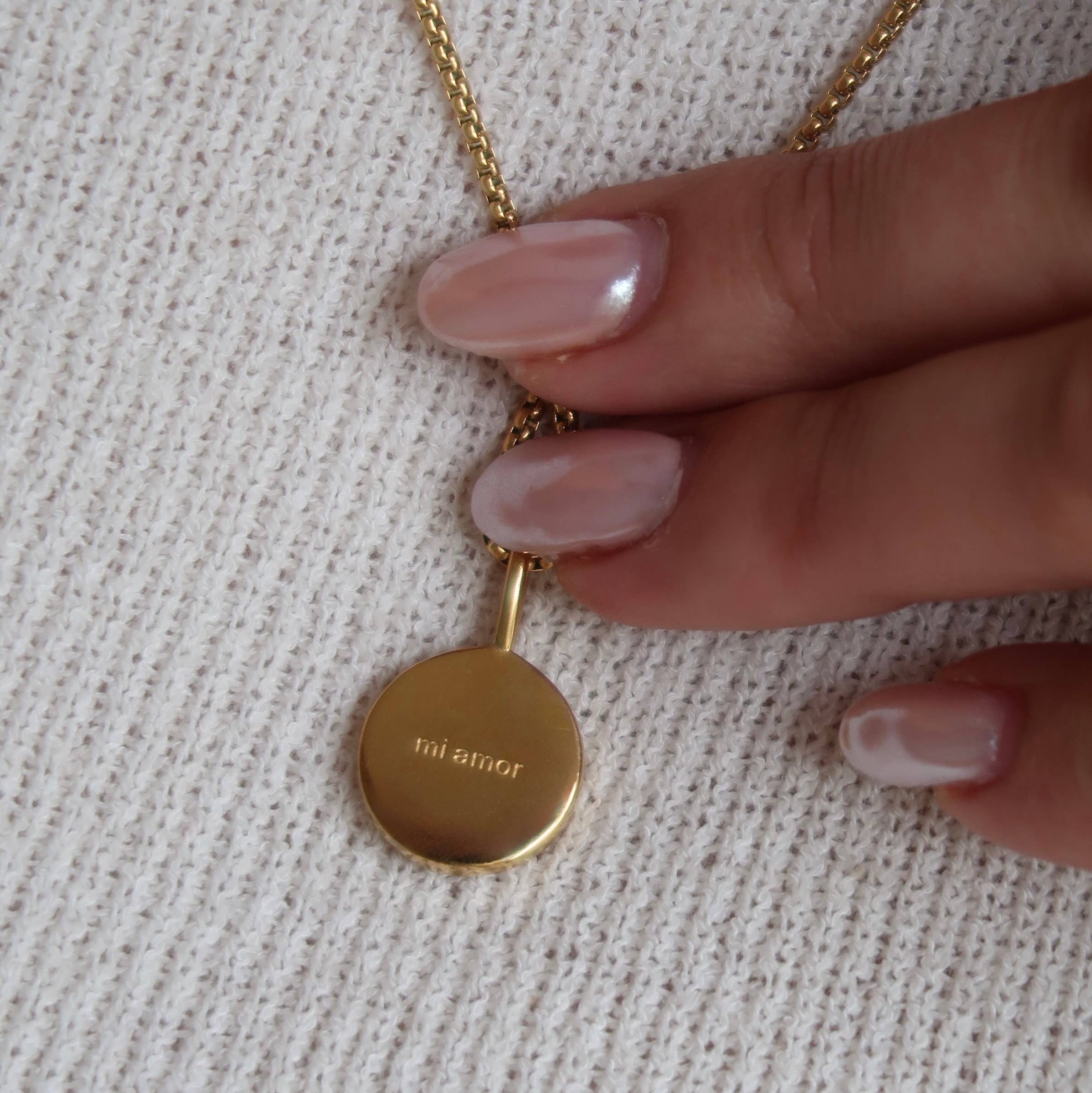 Namaste Jewelry - Wholesale Pendant/Charm Necklace - Mi Amor Necklace- Gold1