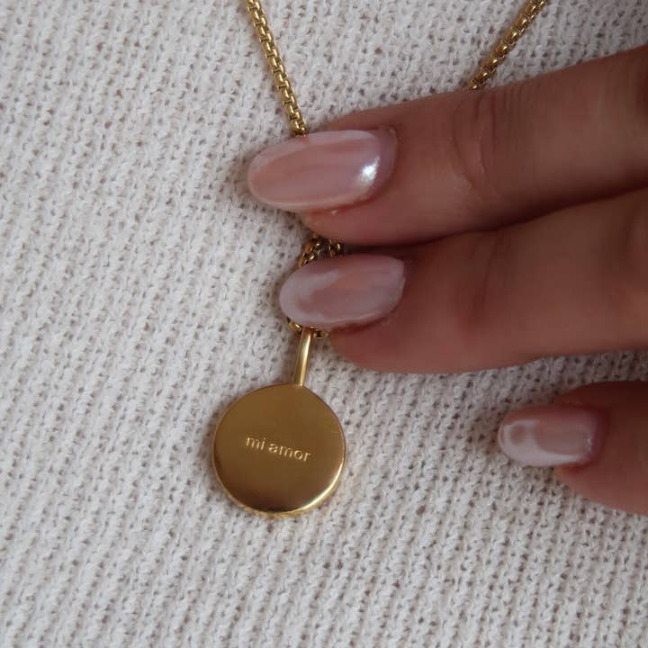 Namaste Jewelry - Wholesale Pendant/Charm Necklace - Mi Amor Necklace- Gold1