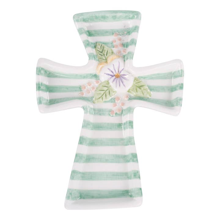Glory Haus - Wholesale Jewelry Dish - Floral Cross Trinket Tray