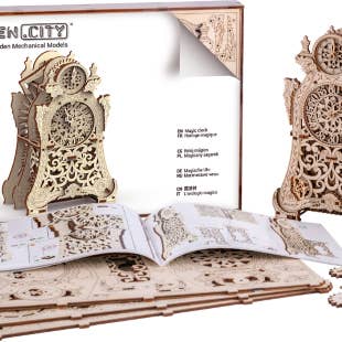 HQ Kites & Designs - Wholesale Decorative Tabletop Object - Wooden City Magic Clock6