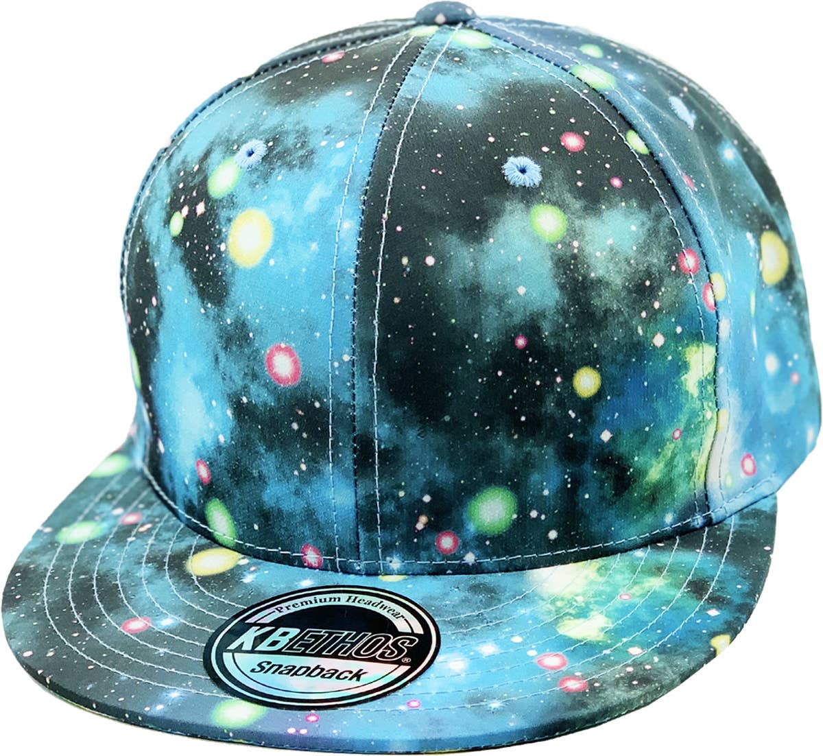 KBETHOS - Wholesale Flat Brim Cap - Unisex - Galaxy Snapback30