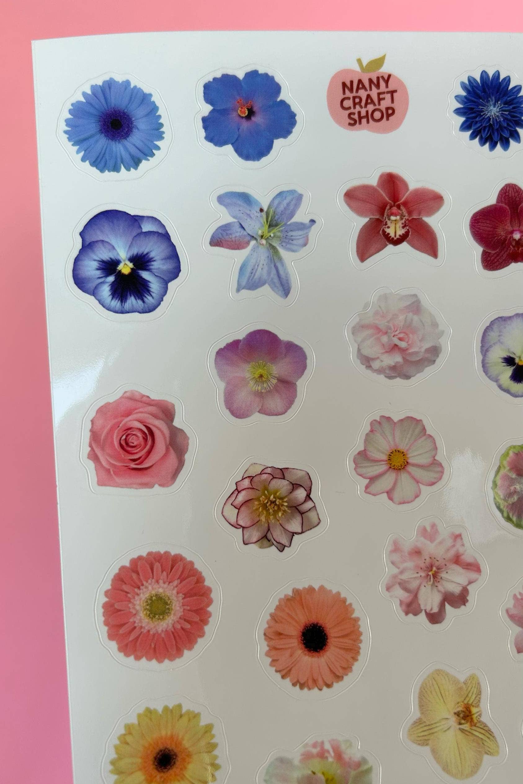 Nany Craft Shop – Adesivo por atacado – Folha de autocolantes de flores A5 🌸3