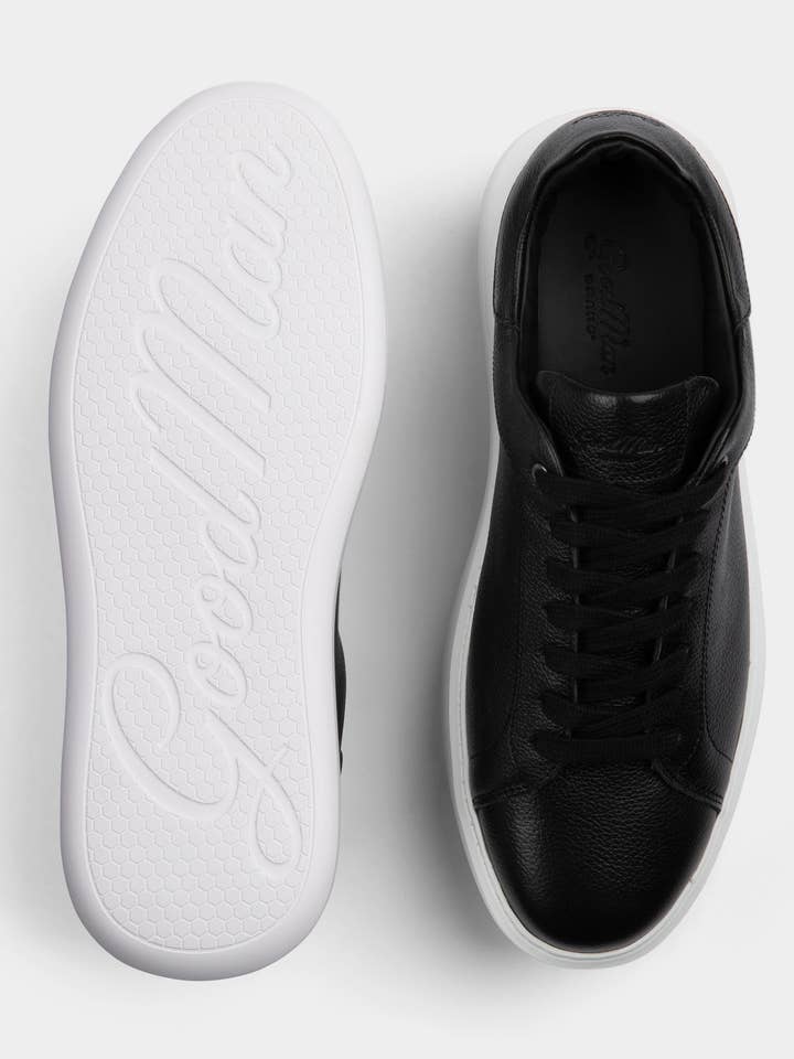 Black Legend London Sneaker | Responsible Pebbled Leather for wholesale on Faire