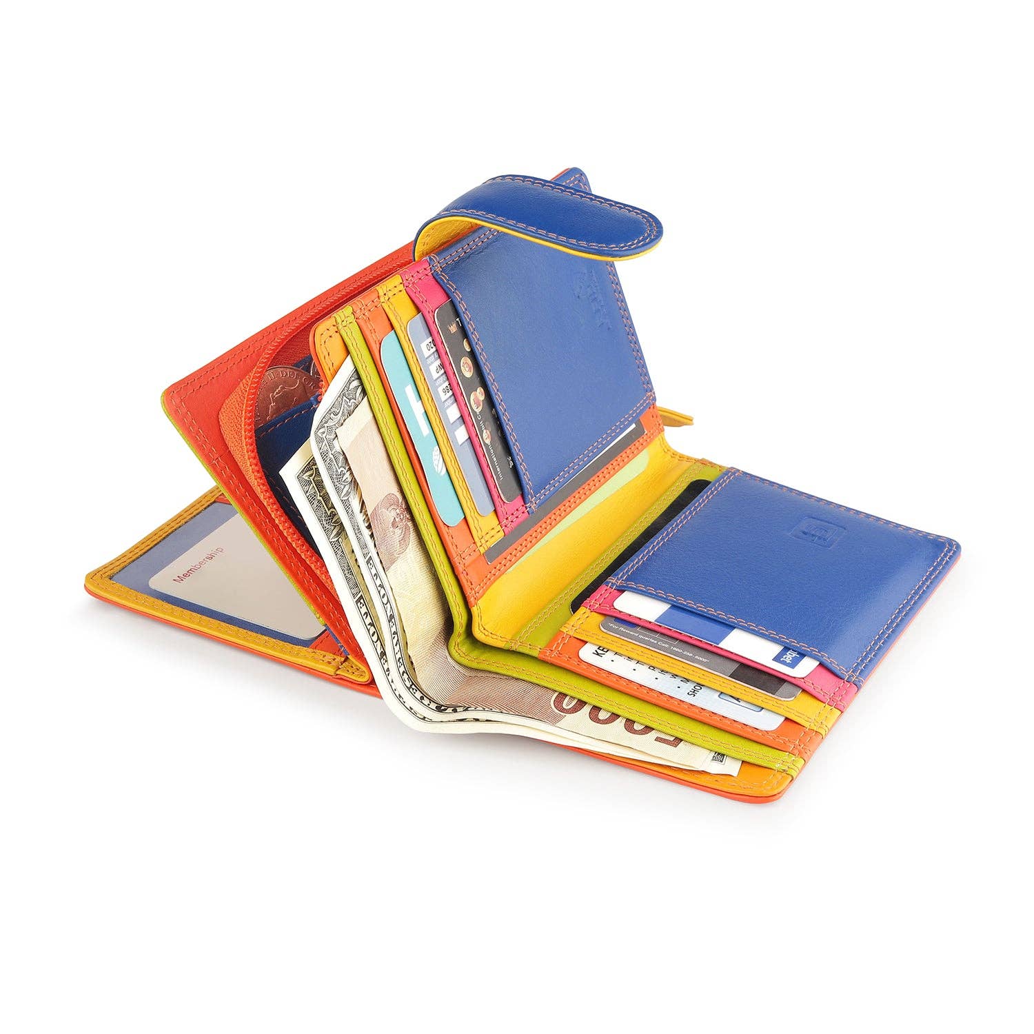 PRIMEHIDE - Venta al por mayor Cartera - Mujer - Monedero con doble solapa de la colección London - 608136