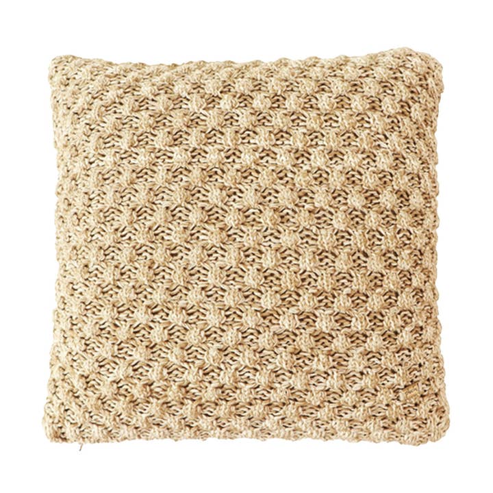 Urbane Hide – Beige Braided Textured Cushion Cover 45×45 cm for wholesale by Urbane Hide