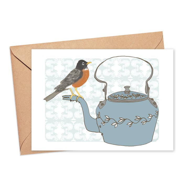 Cartão bule por atacado de Screech Owl Design