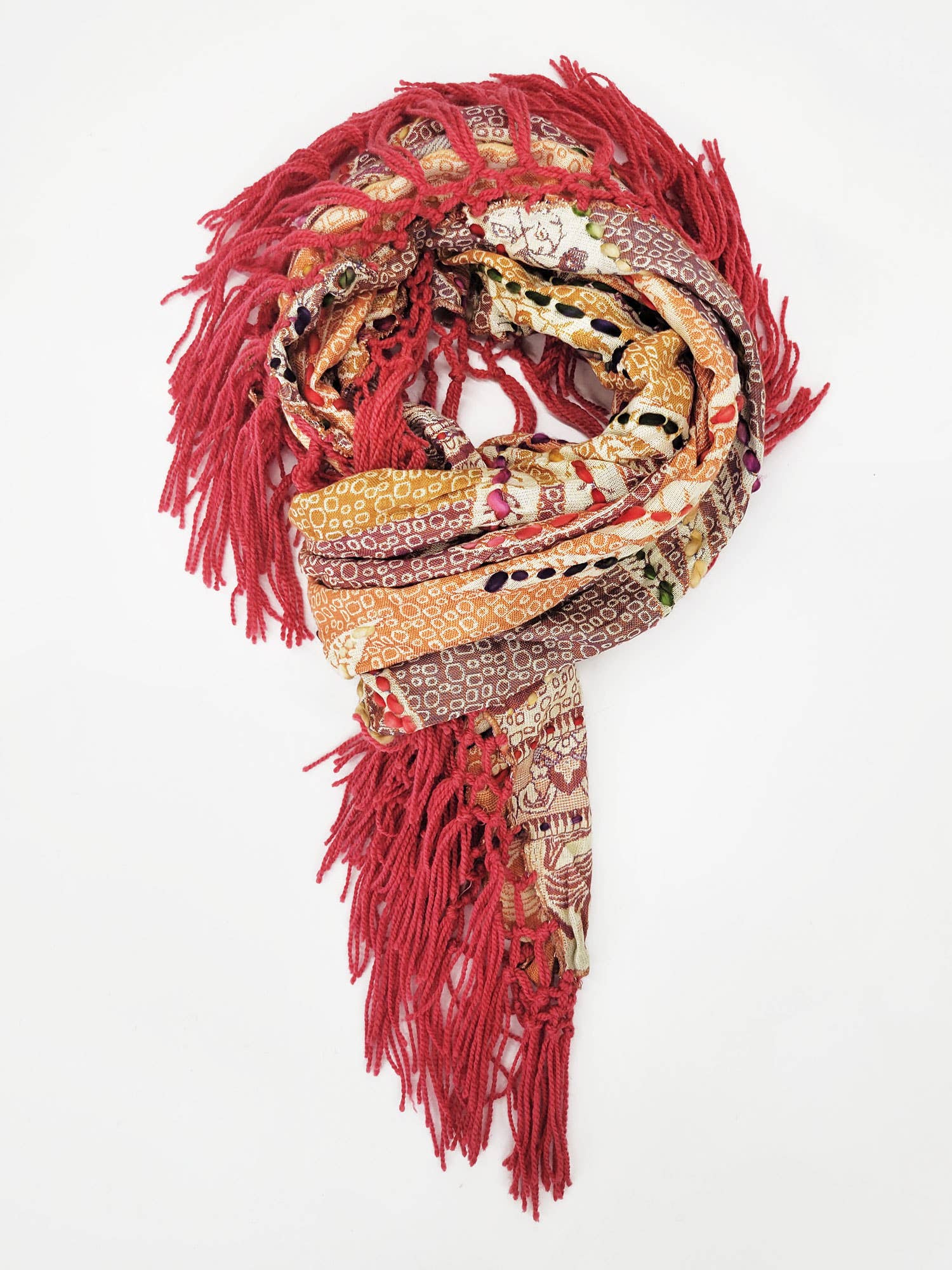 Raj Trading & Imports (USA) Inc. - Wholesale Scarf - Women's - Jody Thick Stitch Marquise Diamond Shape Scarf Shawl1