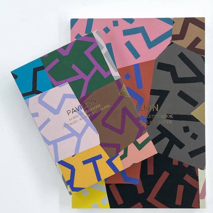 Pavilion – wholesale Notebook – Maze A6 Buckram Embossed Foiled Notebook