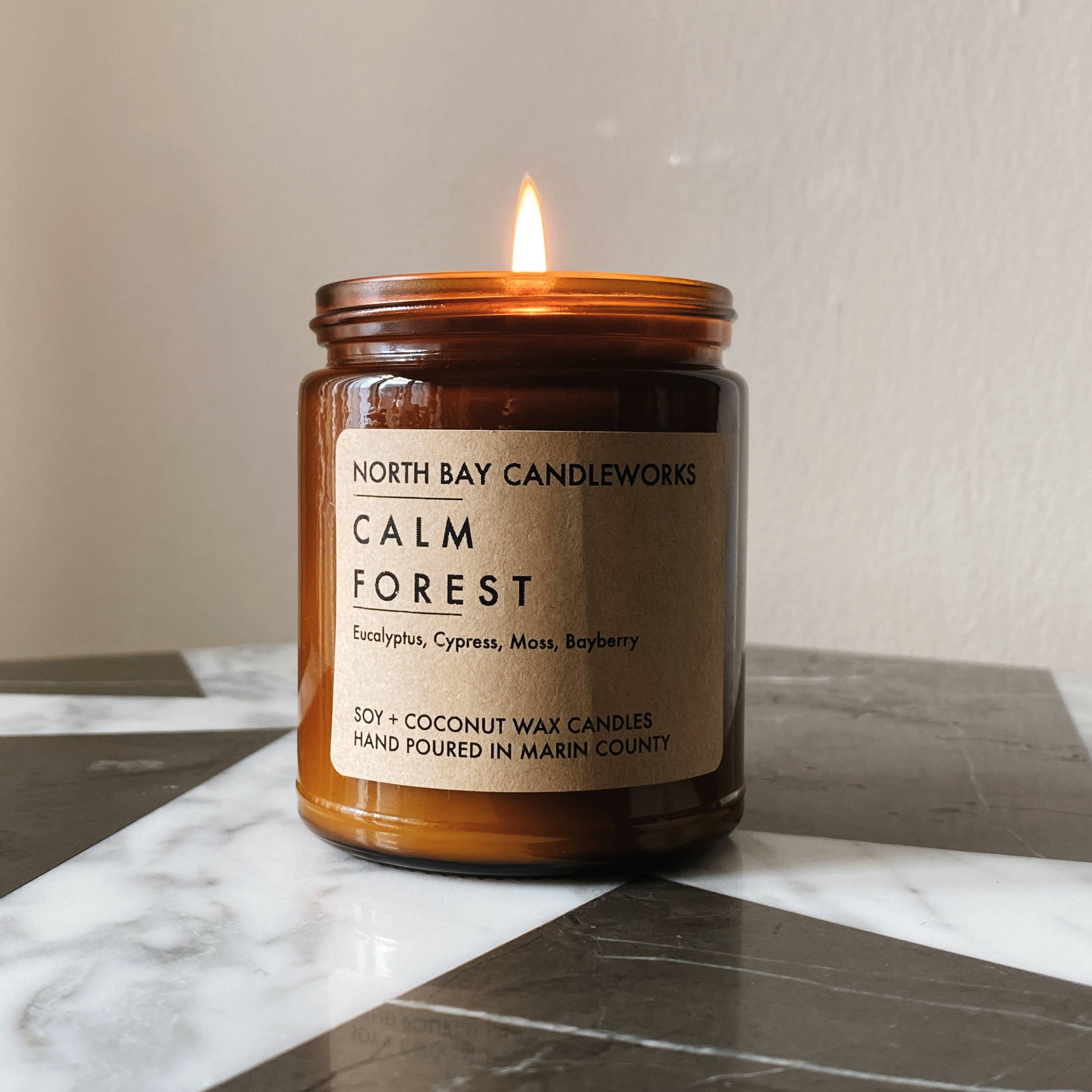 North Bay Candleworks - Wholesale Jar/Filled Candle - Calm Forest (Standard Size, 8 oz)2