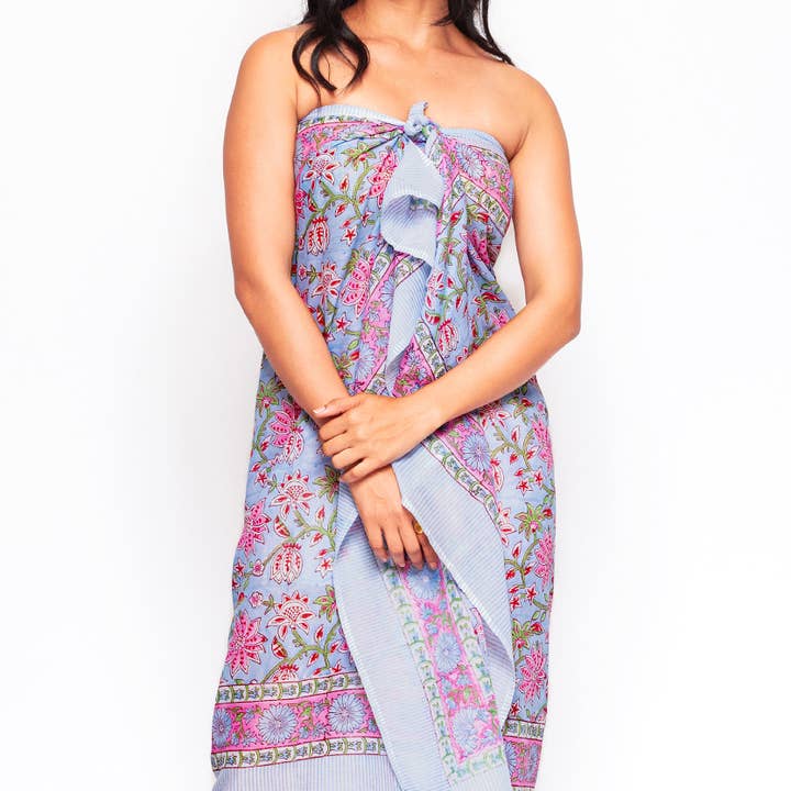 Sevya Handmade – wholesale Wrap - Dam – Sunanda blocktryckta saronger12