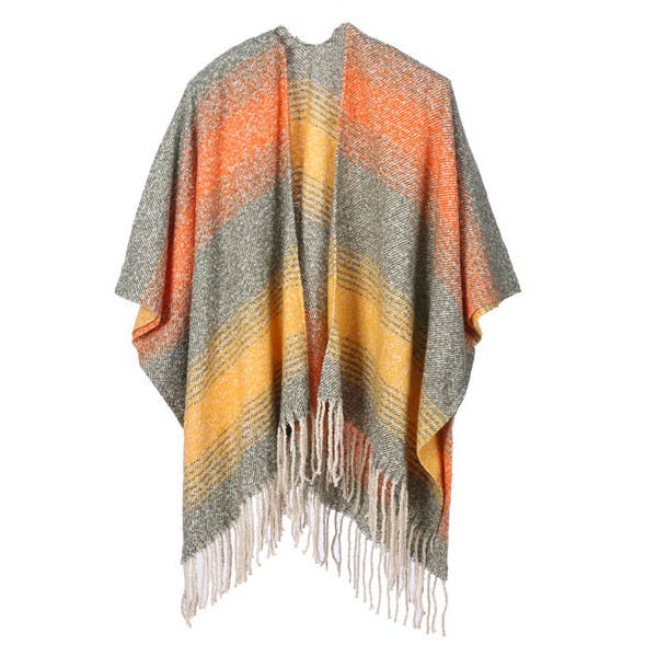 Ladies Fashion Open Front Poncho for wholesale by Nima Accessories Inc