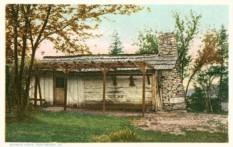Found Image Press - Wholesale Sticker - Sticker KY-134 Daniel Boone Cabin, High Bridge0