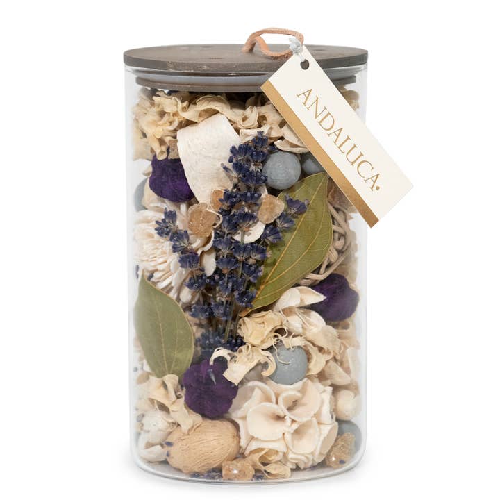 Andaluca - Wholesale Potpourri - Amber Lavender Potpourri Jar