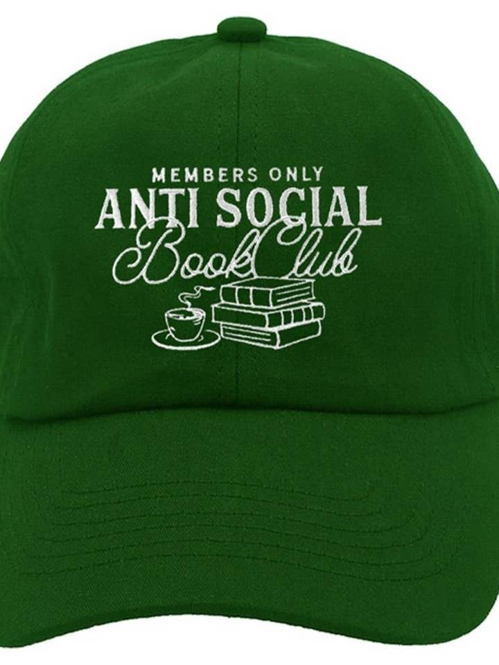 BONÉ DE MODA DO CLUBE DO LIVRO ANTI-SOCIAL SÓ PARA MEMBROS por atacado de Pink Irene Wholesale