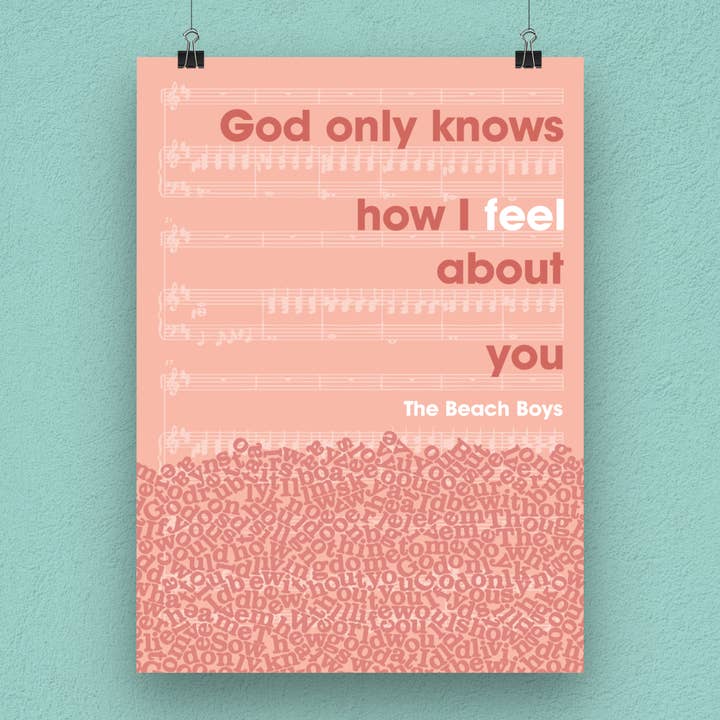 Beach Boys God Only Knows Kunstdruck — Wanddekor — Wandkunst für den Großhandel von CardCraft