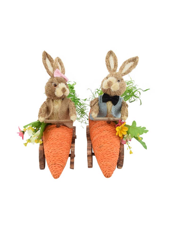 10.5" Assorted Rabbit Driving Car Figurine for wholesale by Tremont Floral Supplies