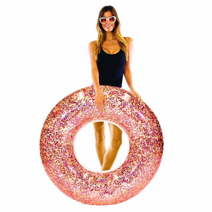 PoolCandy - Wholesale Inflatables - Inflatable Rose Gold Glitter Pool Tube PoolCandy4