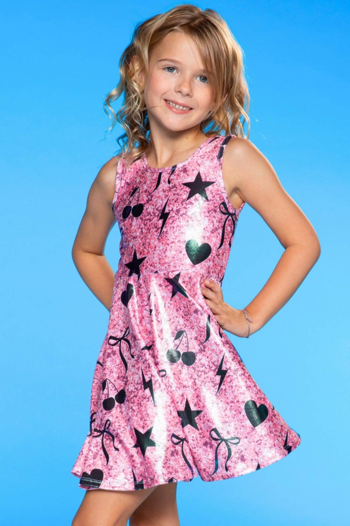 PixieLane - Wholesale Dress - Kids - Glitter Tank Super Twirl Dress3