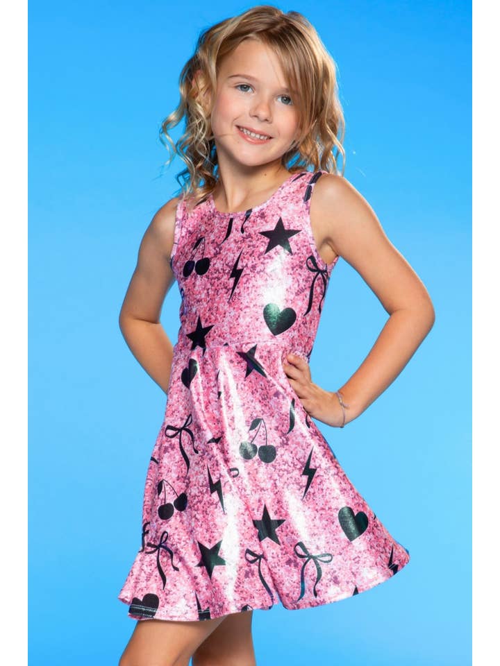 PixieLane - Wholesale Dress - Kids - Glitter Tank Super Twirl Dress3