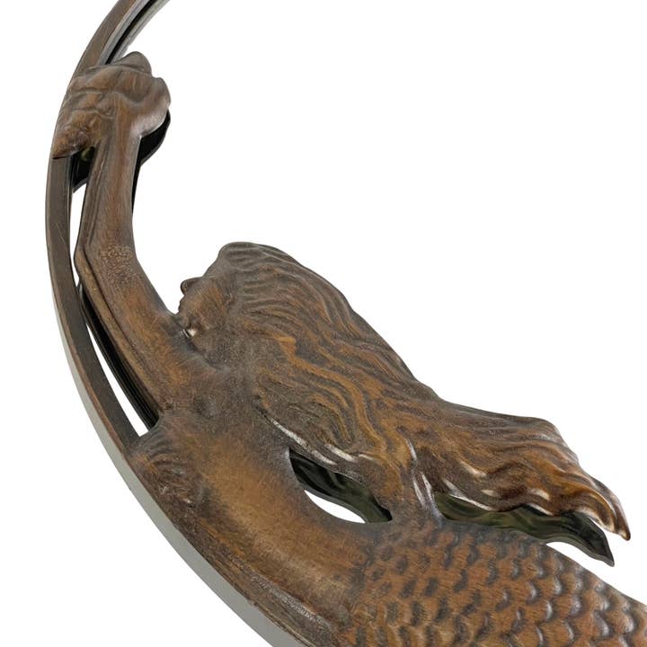Zeckos – wholesale Wall mirror – Bronze Finish Mermaid Wall-Mounted Mirror – 20-Inch Diameter