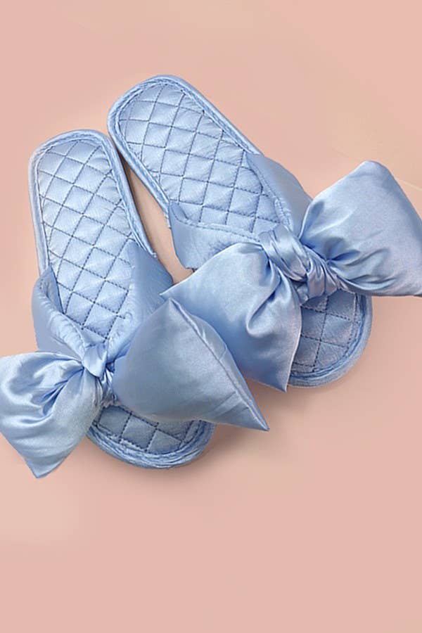 JOSSLYN by wall to wall - Wholesale Slippers - Women's - SOFT SATIN BOW SLIPPER SHOES | 40SP0150