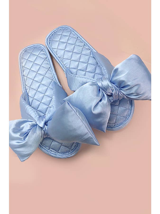 JOSSLYN by wall to wall - Wholesale Slippers - Women's - SOFT SATIN BOW SLIPPER SHOES | 40SP015
