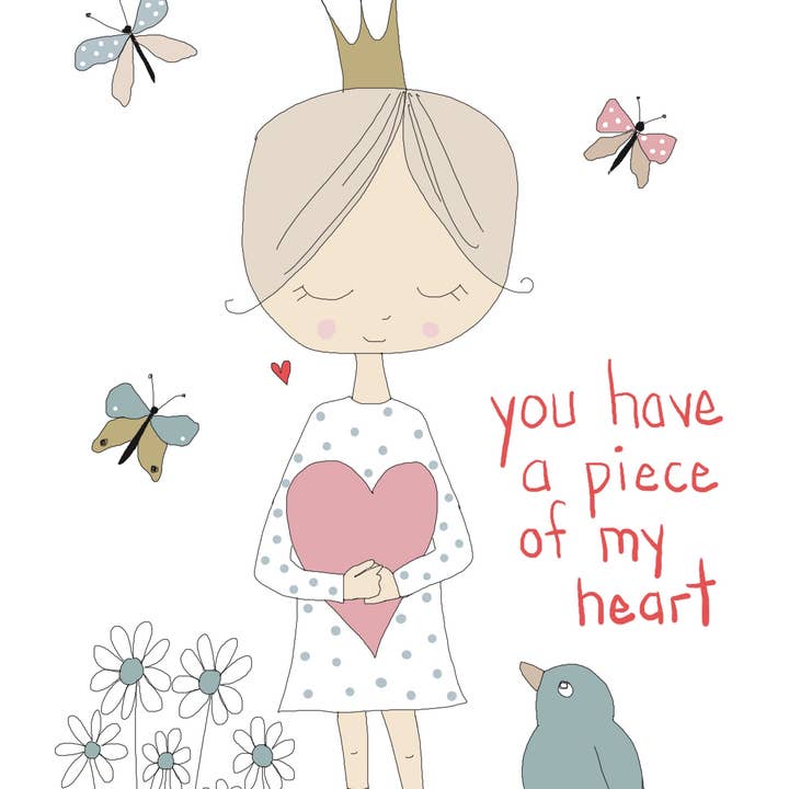 Carte de vœux « You Have a Piece of my Heart » pour la vente par Elle Bee Art Studio