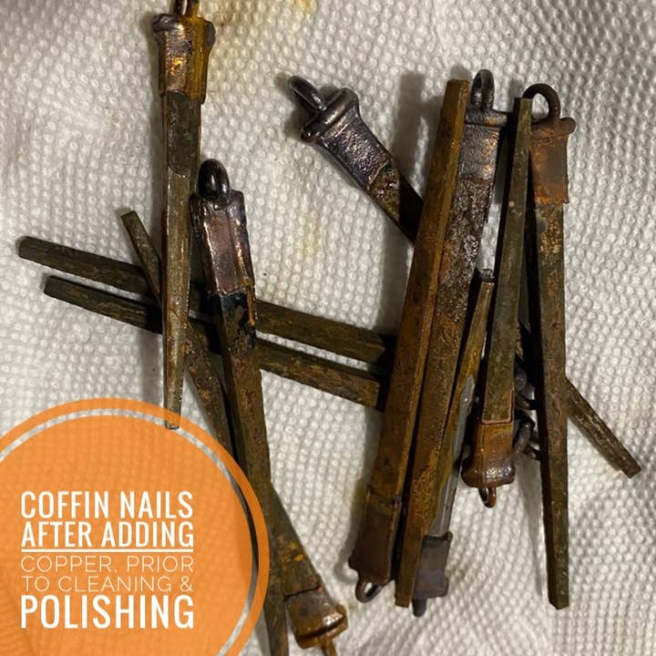 MergingMetals - Wholesale Pendant/Charm Necklace - Coffin Nail Necklace - Antique Copper