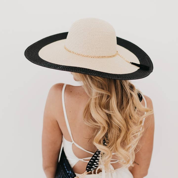 Pretty Simple - Wholesale Straw Hat - Women's - Miami Summer Wide Floppy Sun Hat