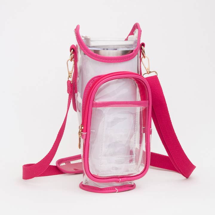 Sensibling Corp. - Wholesale Crossbody Bag - Women's - Transparent Tumbler Carrier Holder Crossbody Bag
7