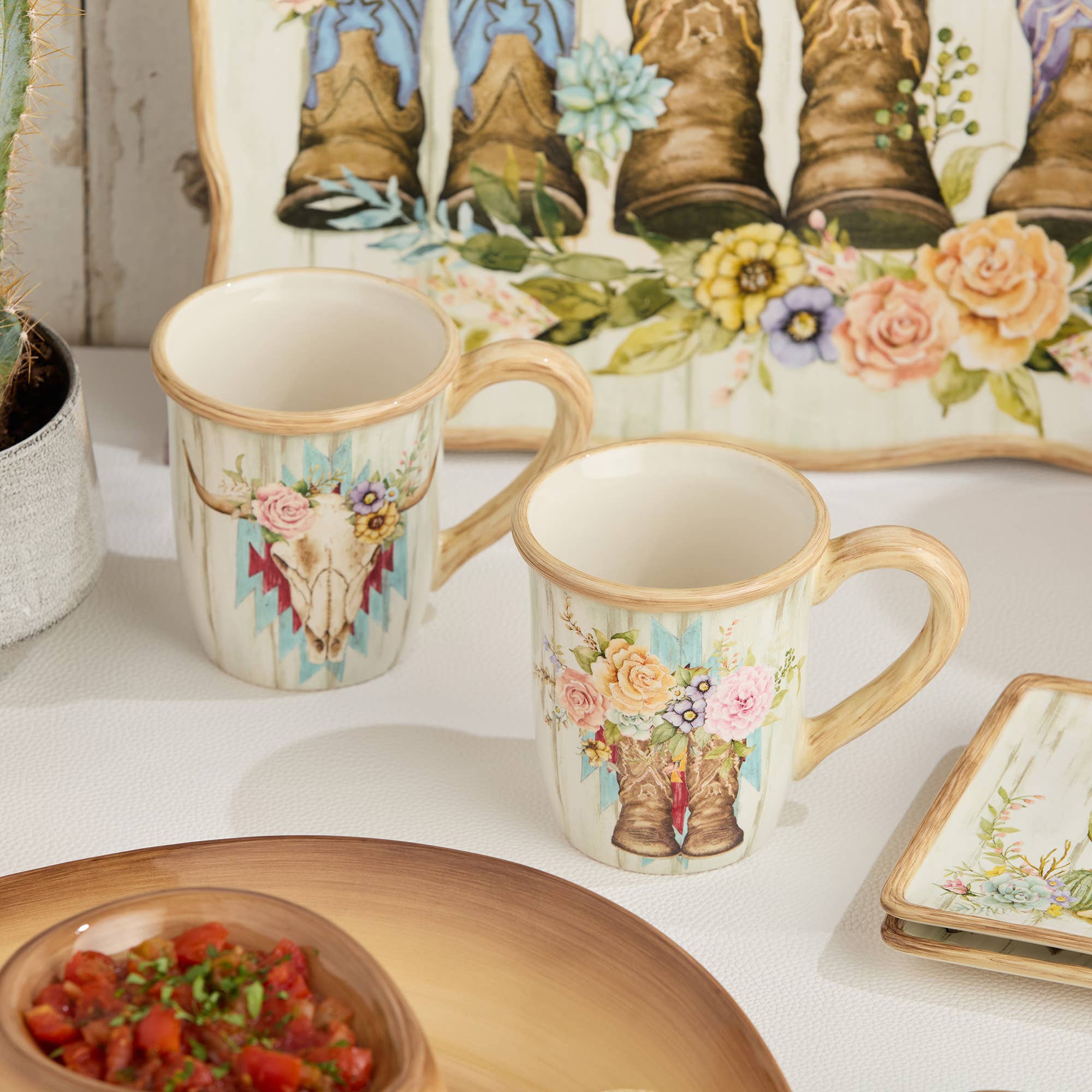 Certified International – wholesale Kaffekoppar – Rosewood Ranch-muggar 4-pack, 414 ml, olika motiv7